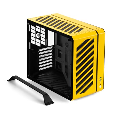 Mechanic Master C34Pro Portable Compact ATX/E-ATX Gaming PC Case Yellow